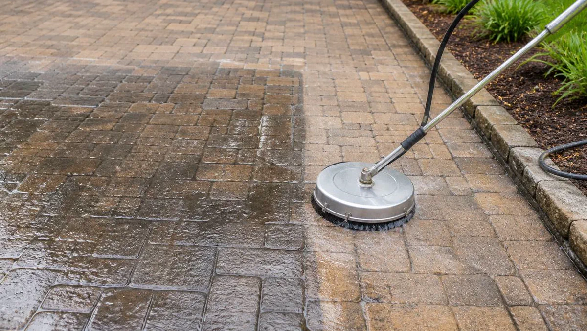 Before-service condition for Cape Coral Paver Sealing